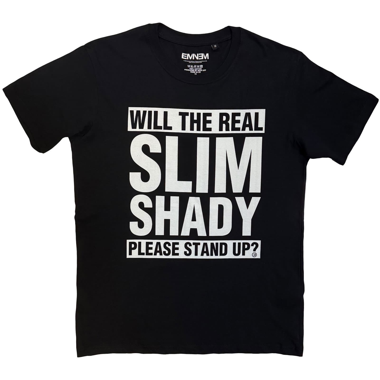 Tričko Eminem - Please Stand Up, Unisex,Čierna,M