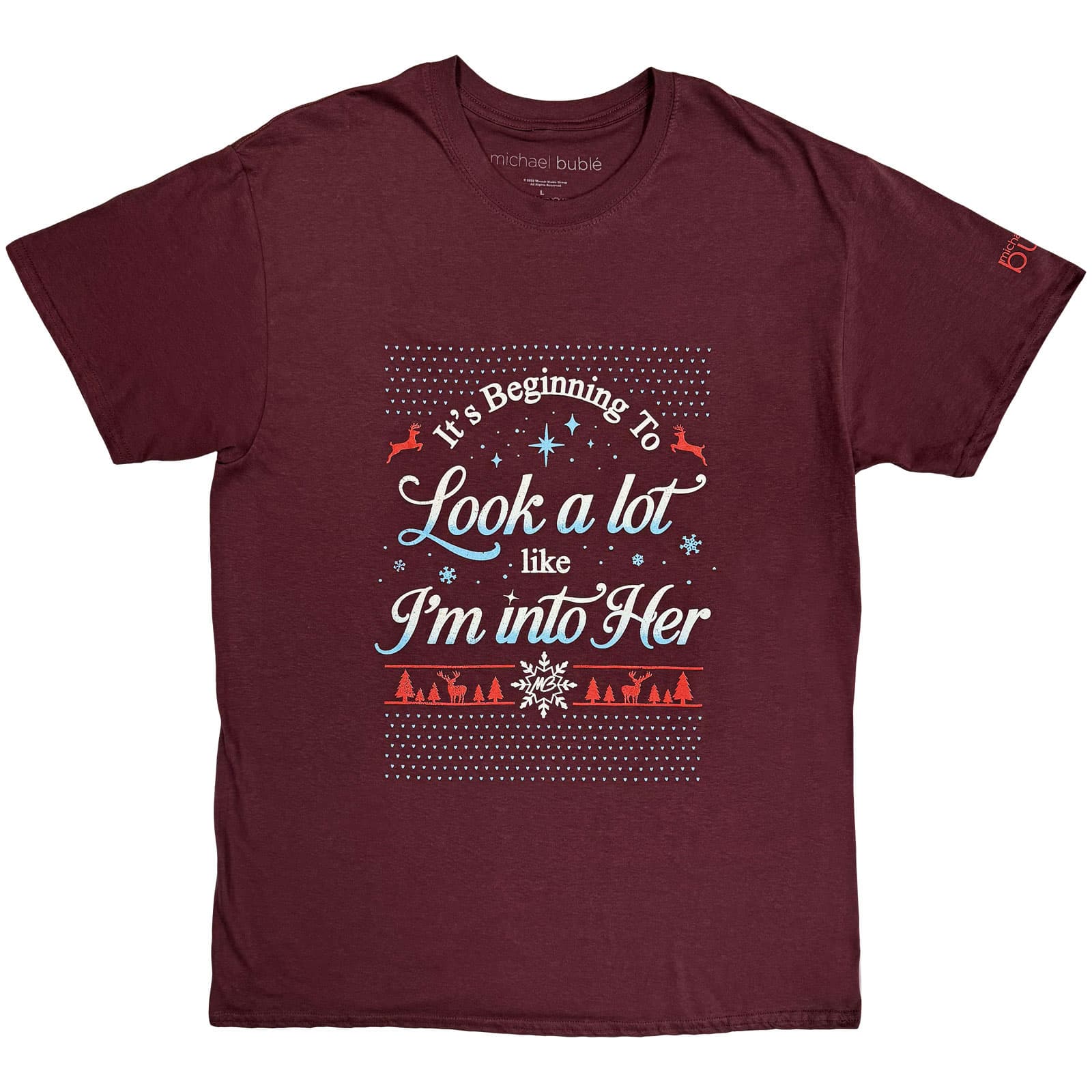 Tričko Michael Bublé - Into Her, Unisex,Červená,L