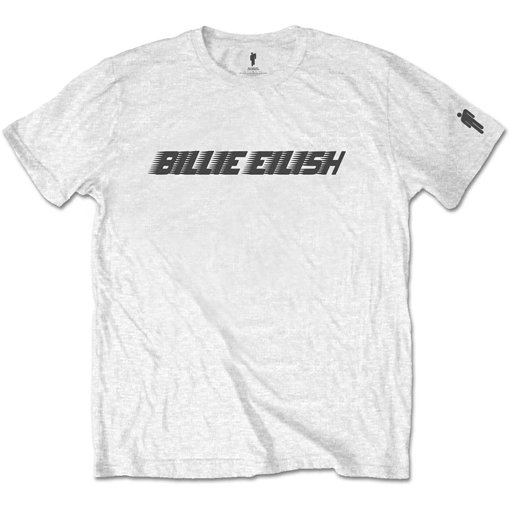 Tričko Billie Eilish - Black Racer Logo, Unisex,Biela,M