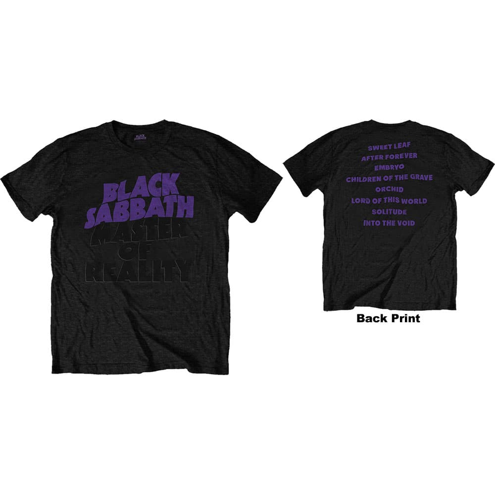 Tričko Black Sabbath - Masters of Reality Album, Unisex,Čierna,M