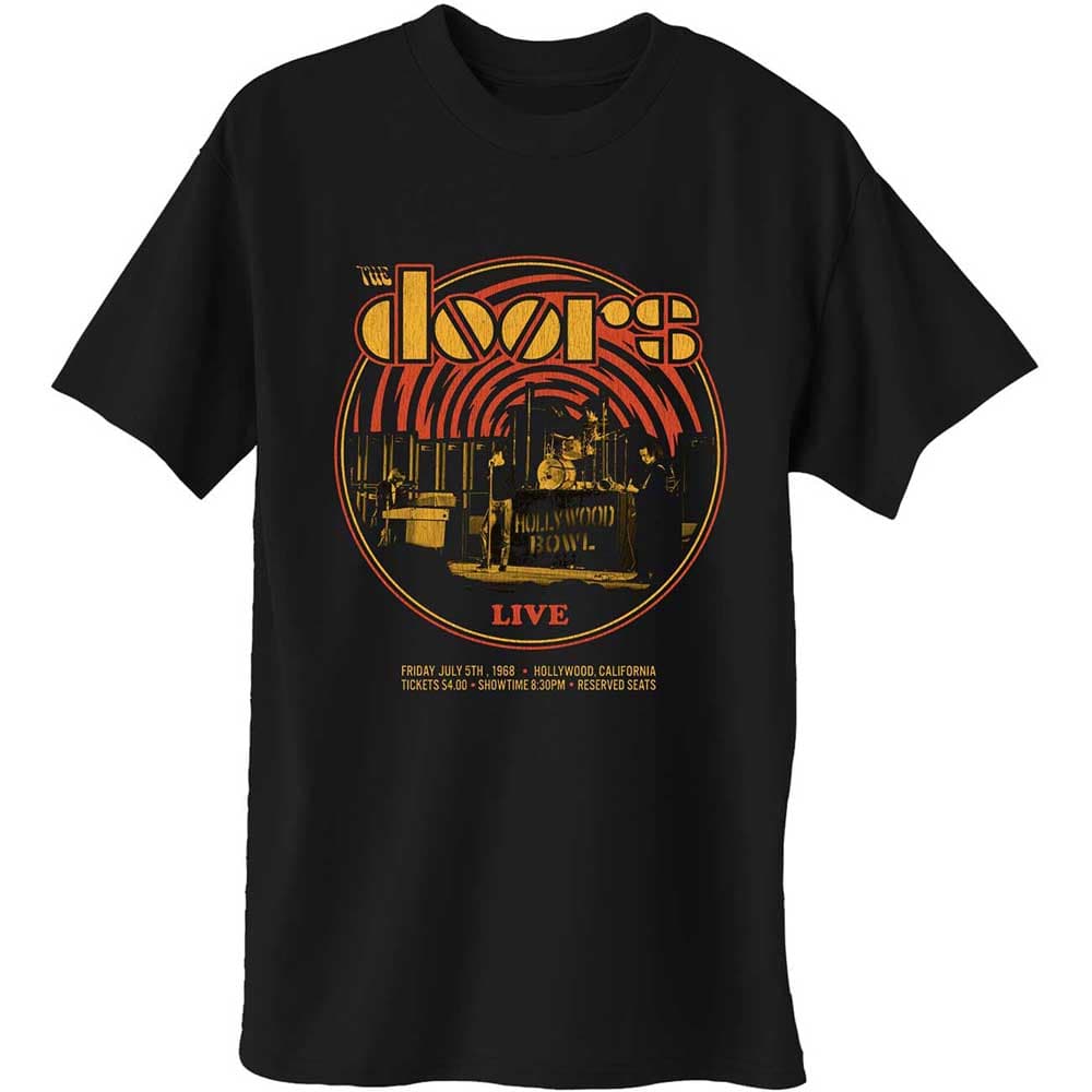 Tričko The Doors - 68 Retro Circle, Unisex,Čierna,S