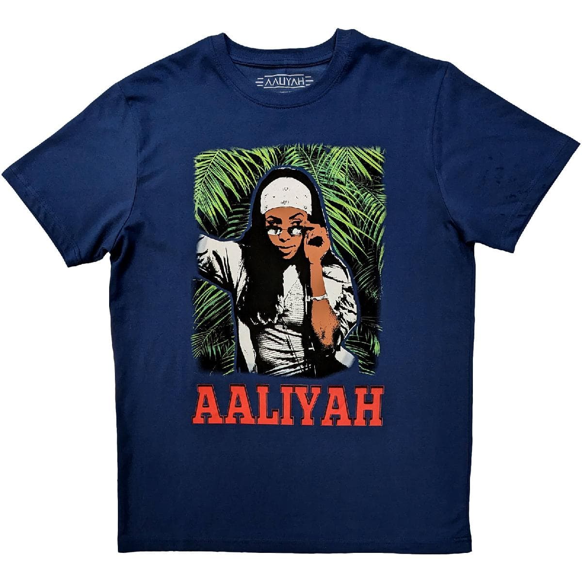Tričko Aaliyah - Foliage, Unisex,Modrá,L