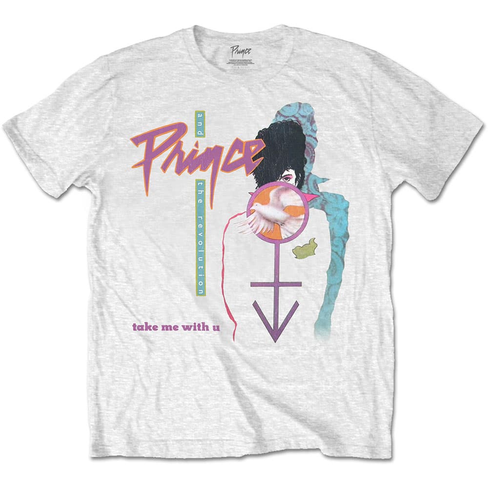 Tričko Prince - Take Me With U, Unisex,Biela,L
