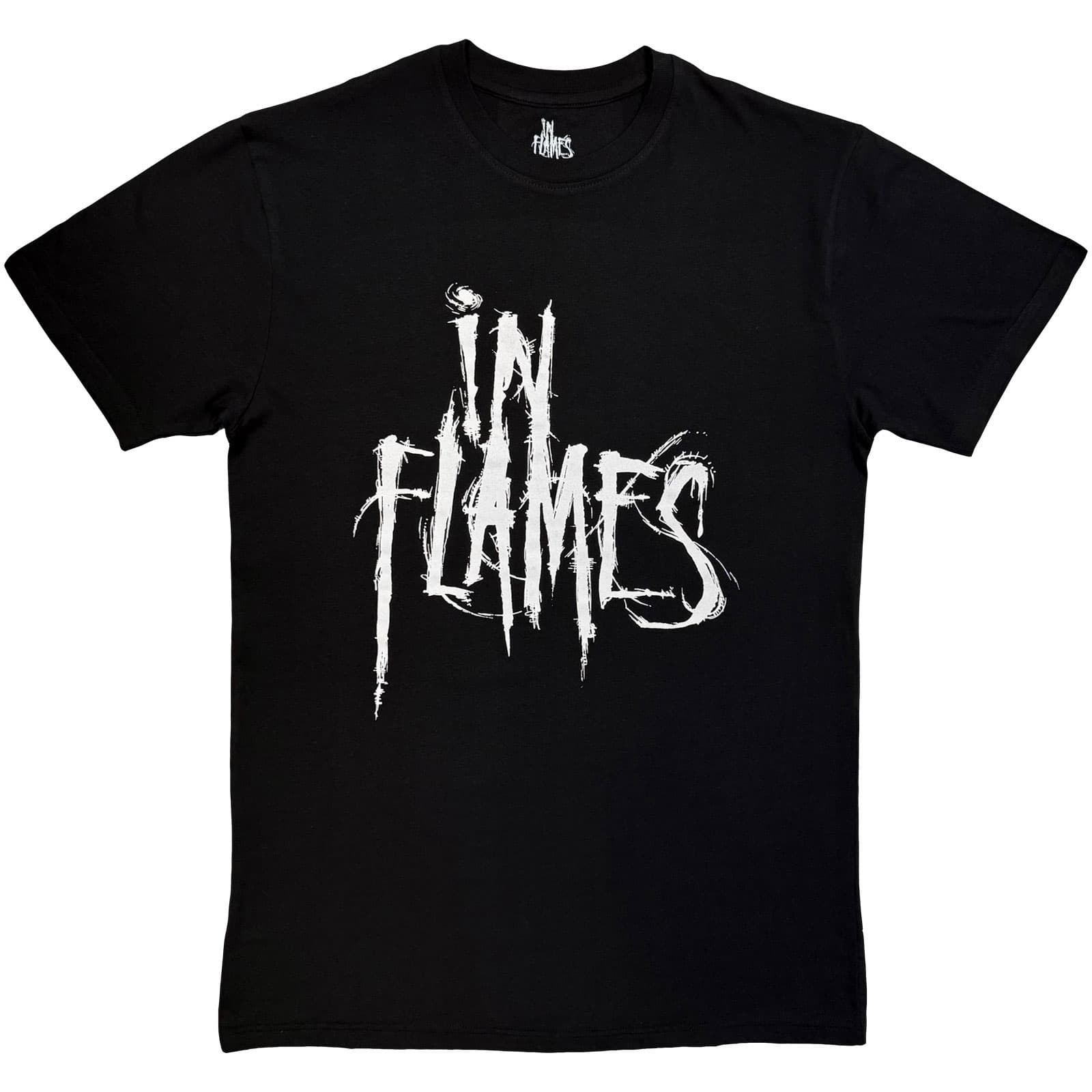 Tričko In Flames - Logo Mono, Unisex,Čierna,M