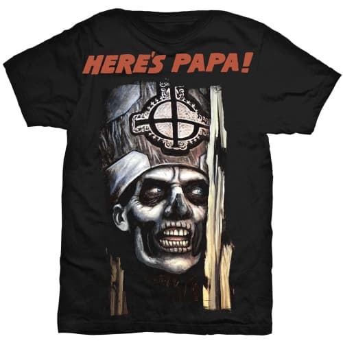 Tričko Ghost - Here's Papa, Unisex,Čierna,L