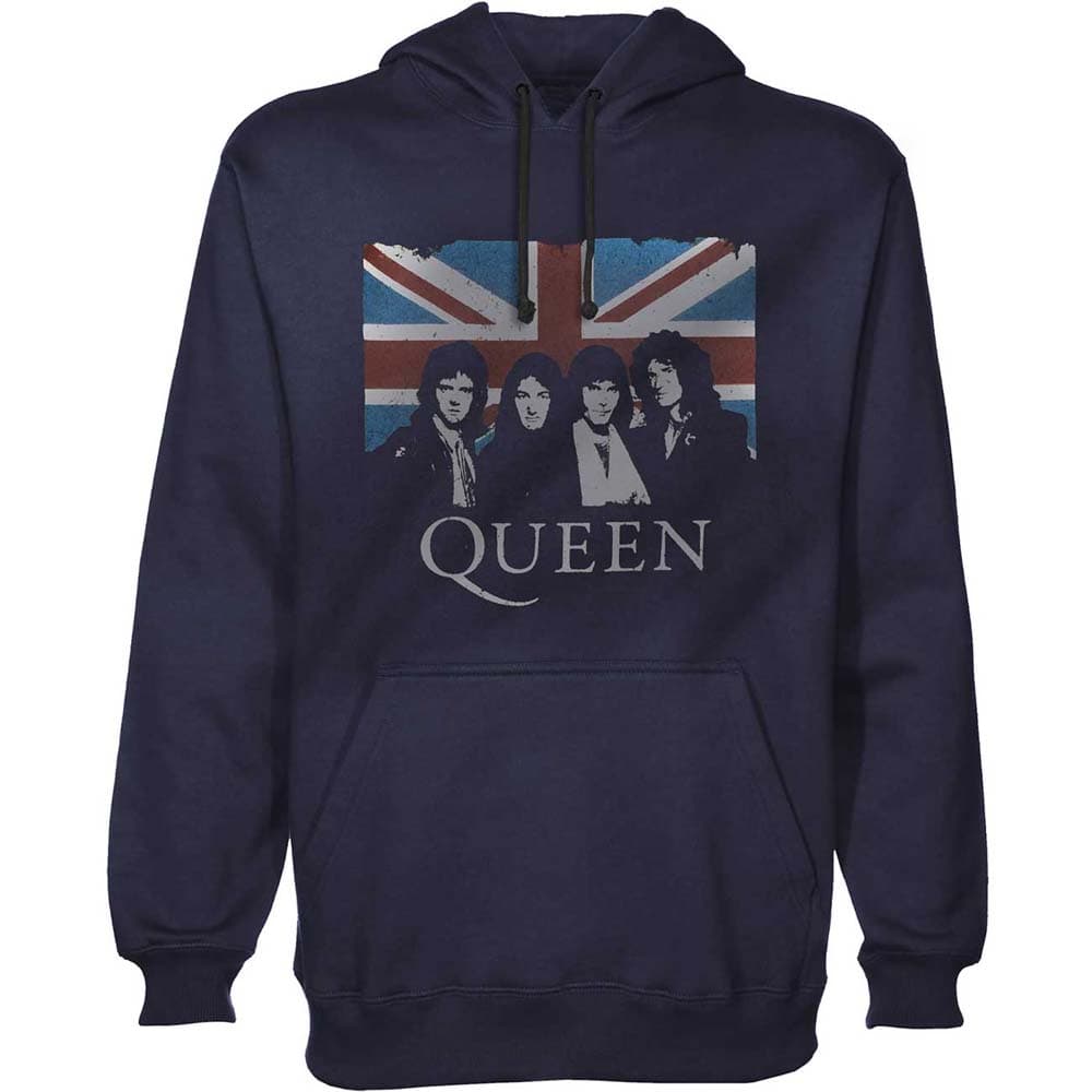Mikina Queen - Union Jack, Unisex,Modrá,XL