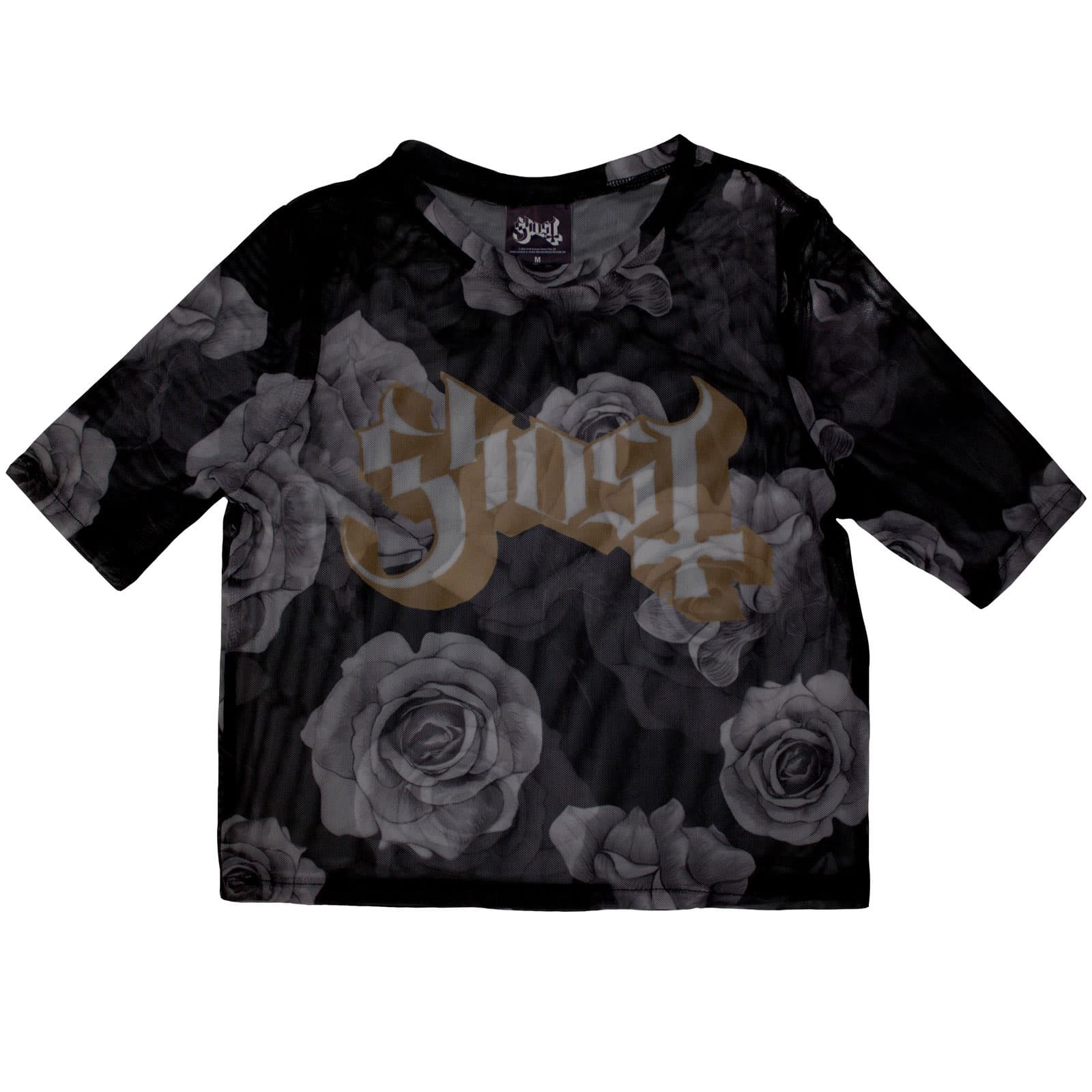 Tielko Ghost - Logo & Roses, Žena,Čierna,L