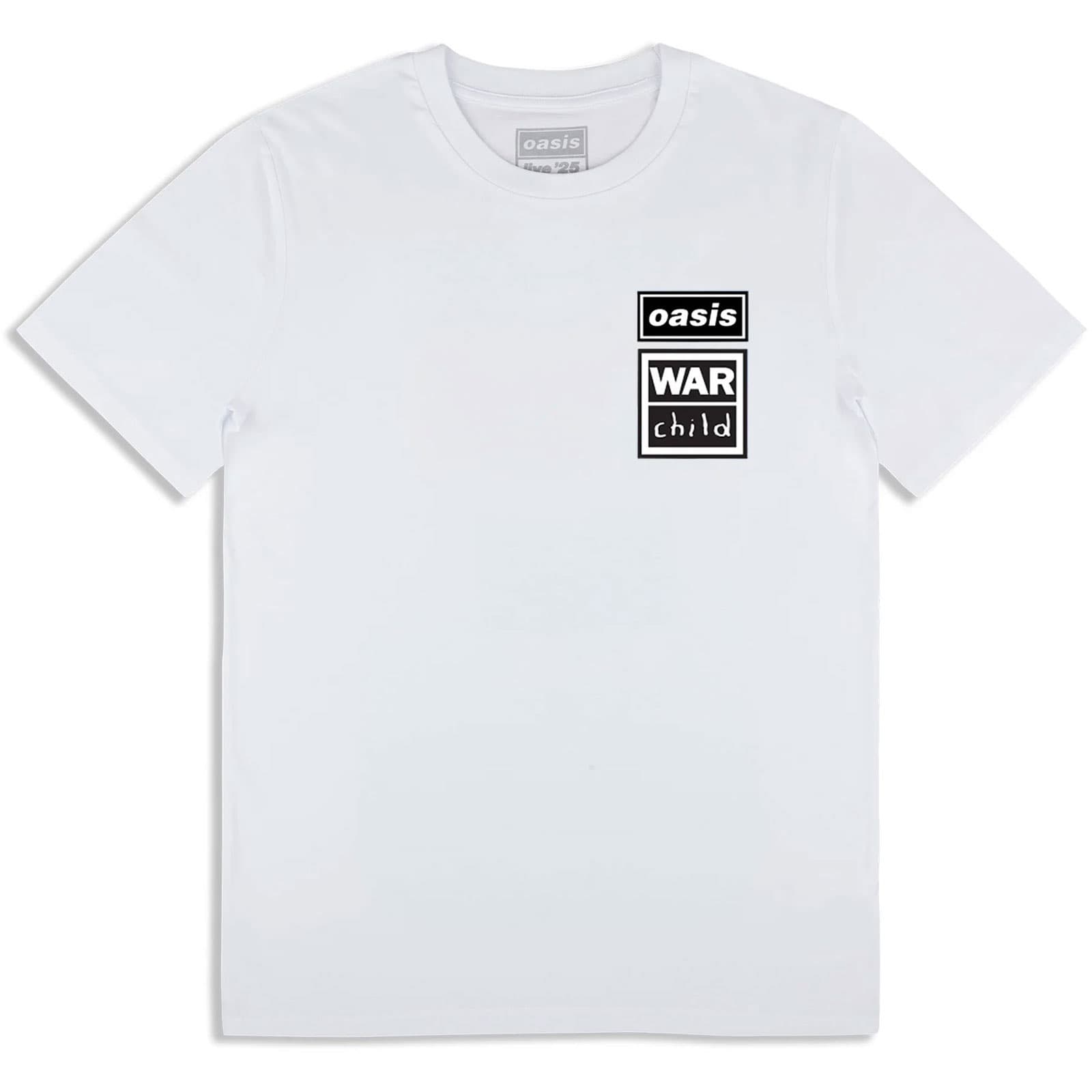 Tričko Oasis - War Child, Unisex,Biela,M