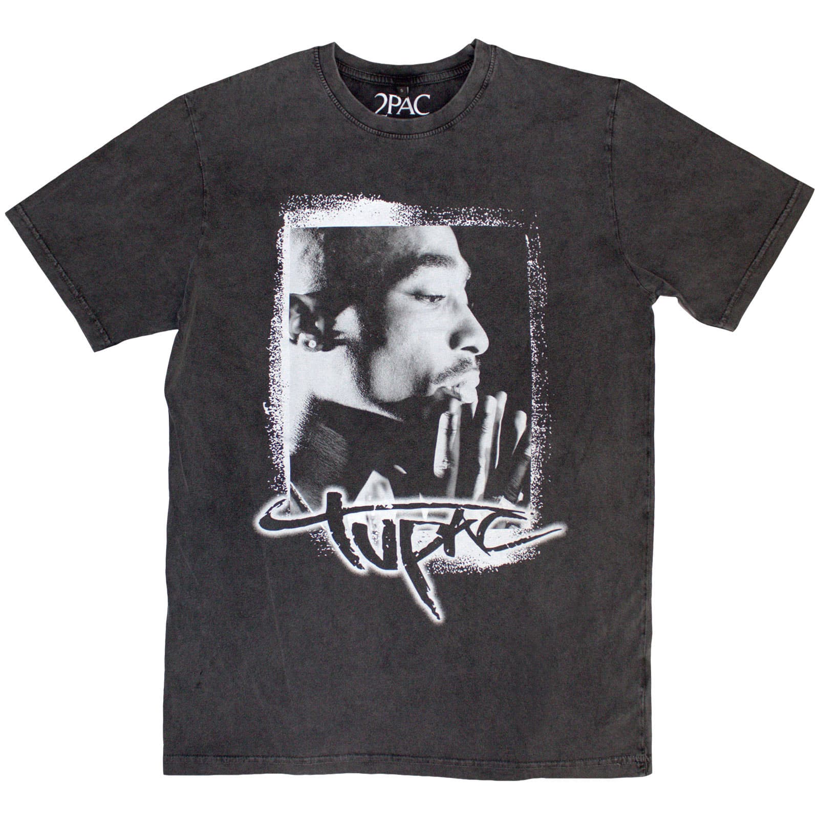 Tričko 2Pac - Spray Photo, Unisex,Šedá,M