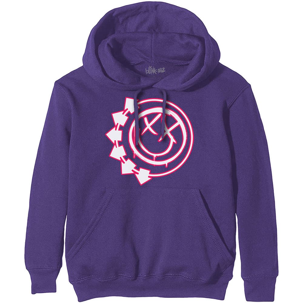 Mikina Blink 182 - Six Arrow Smiley, Unisex,Fialová,M