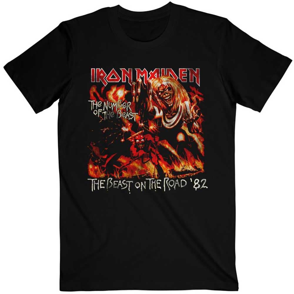 Tričko Iron Maiden - Number of the Beast The Beast On The Road Vintage, Unisex,Čierna,S