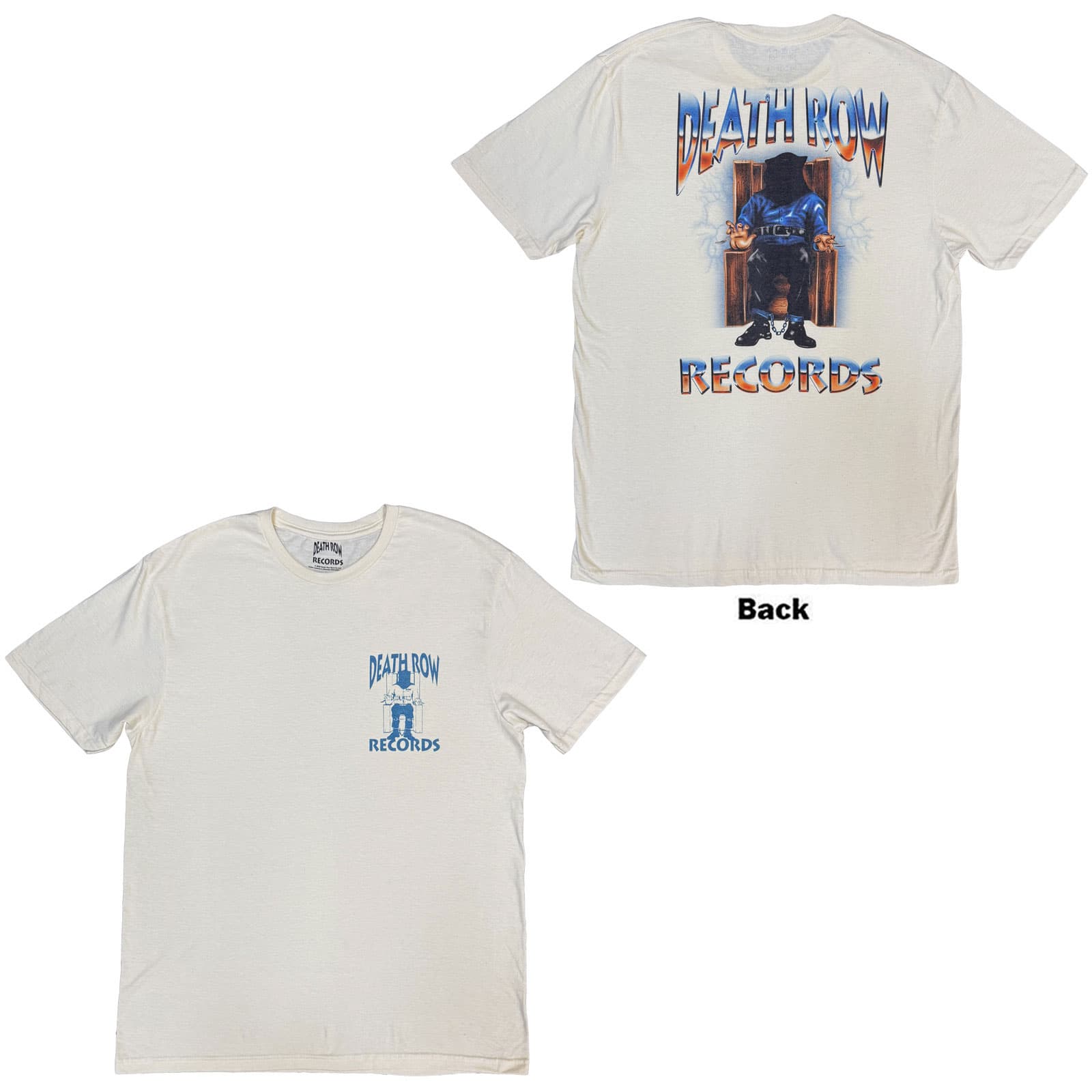 Tričko Death Row records - Execution Full Colour F&B, Unisex,Natural,L