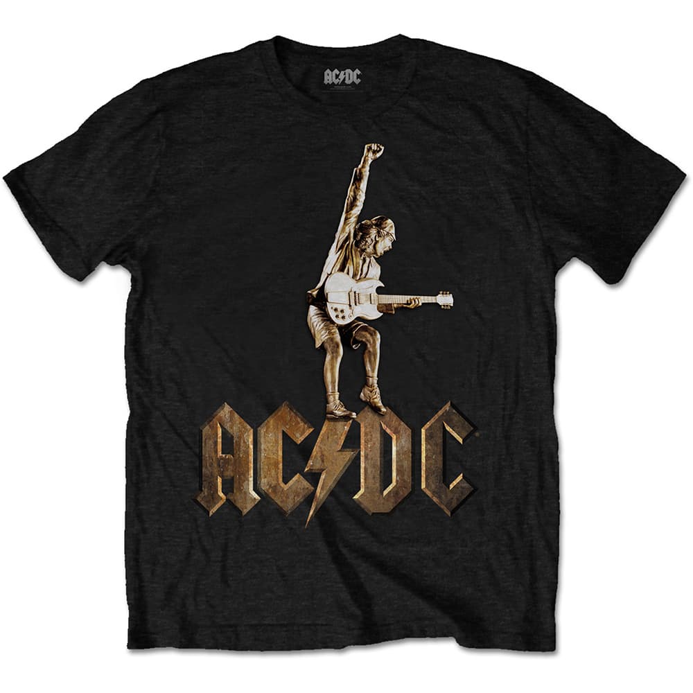 Tričko AC/DC - Angus Statue, Unisex,Čierna,L