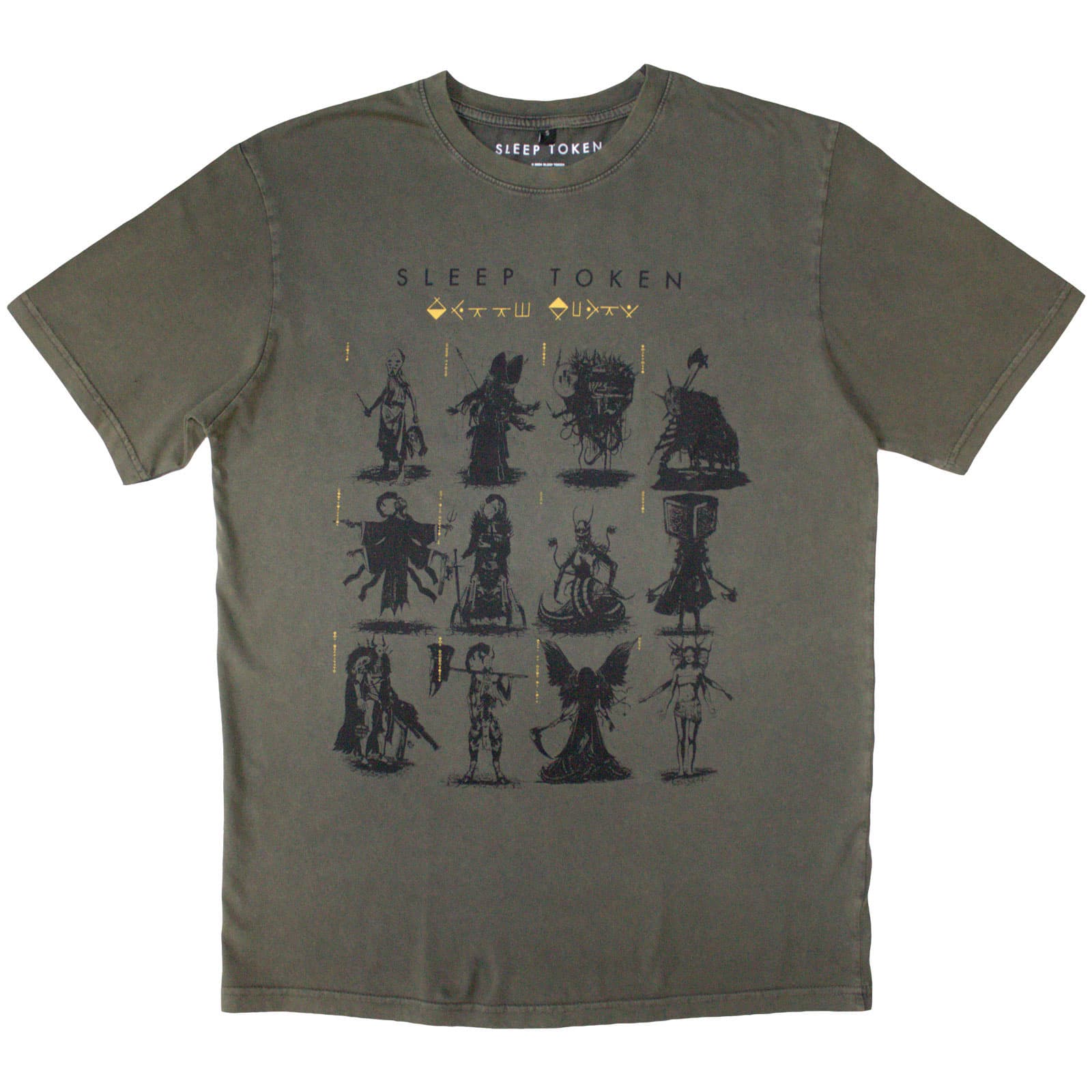 Tričko Sleep Token - Grid, Unisex,Zelená,M