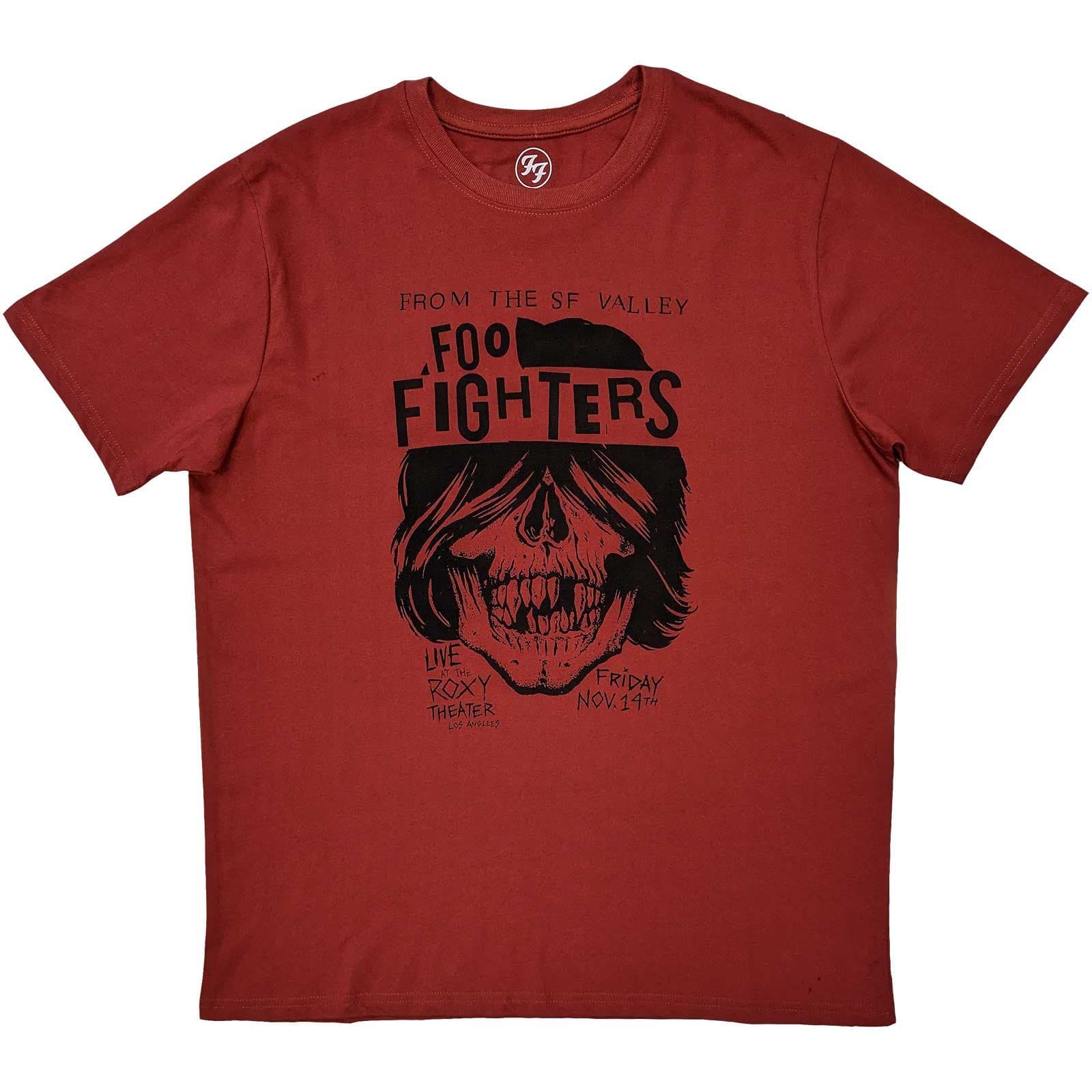 Tričko Foo Fighters - SF Valley, Unisex,Červená,M