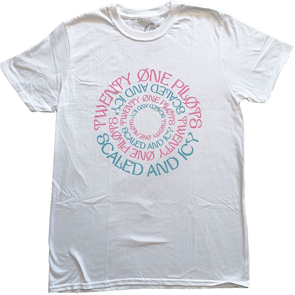 Tričko Twenty One Pilots - Circular, Unisex,Biela,M