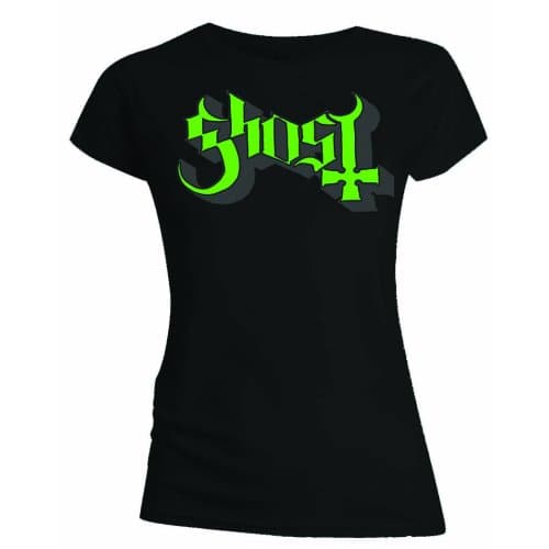Tričko Ghost - Green/Grey Keyline Logo, Žena,Čierna,M