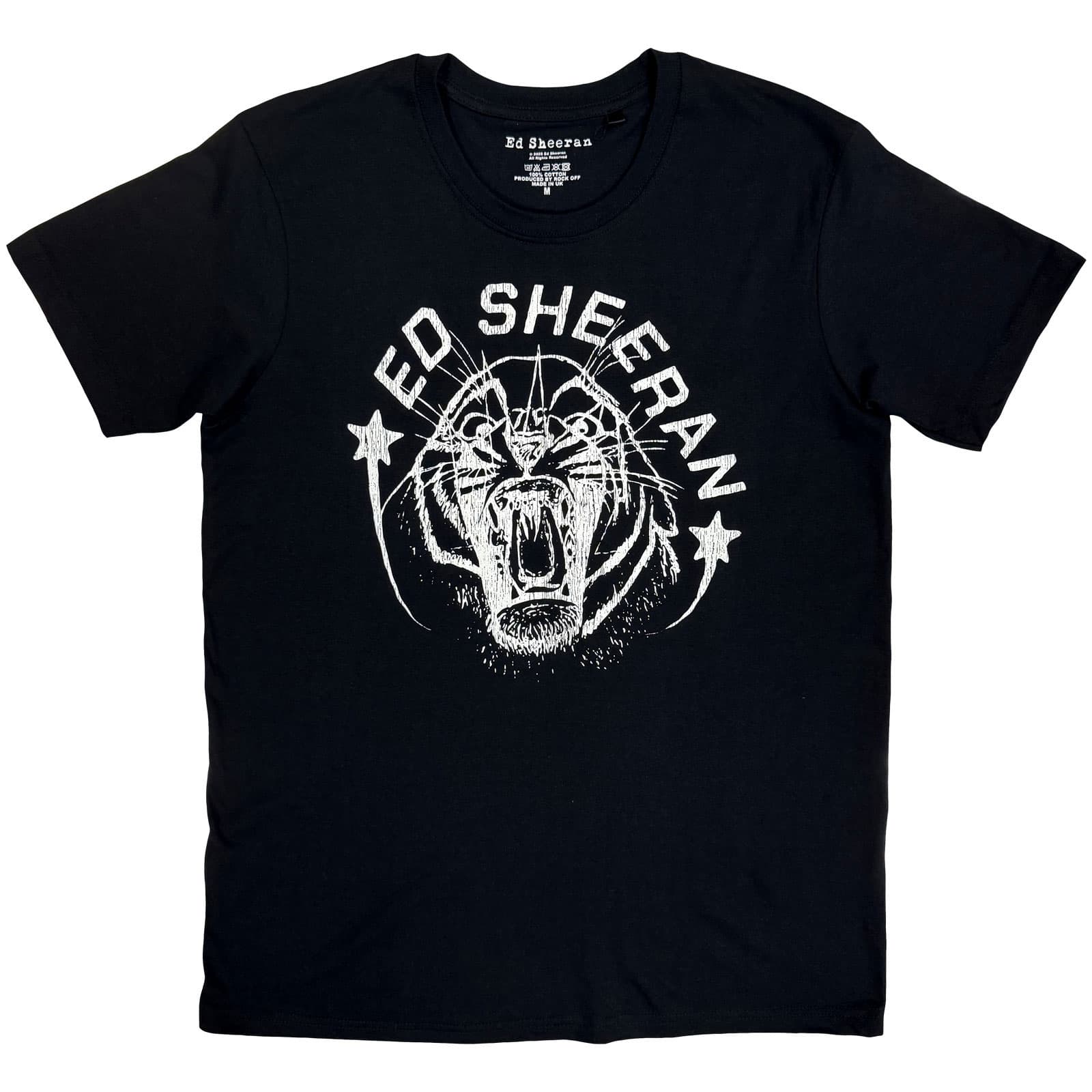 Tričko Ed Sheeran - Tiger, Unisex,Čierna,S