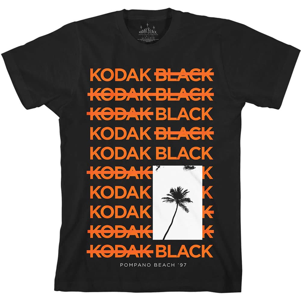 Tričko Kodak Black - Palm, Unisex,Čierna,S