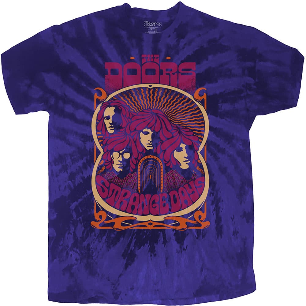 Tričko The Doors - Strange Days, Unisex,Modrá,M