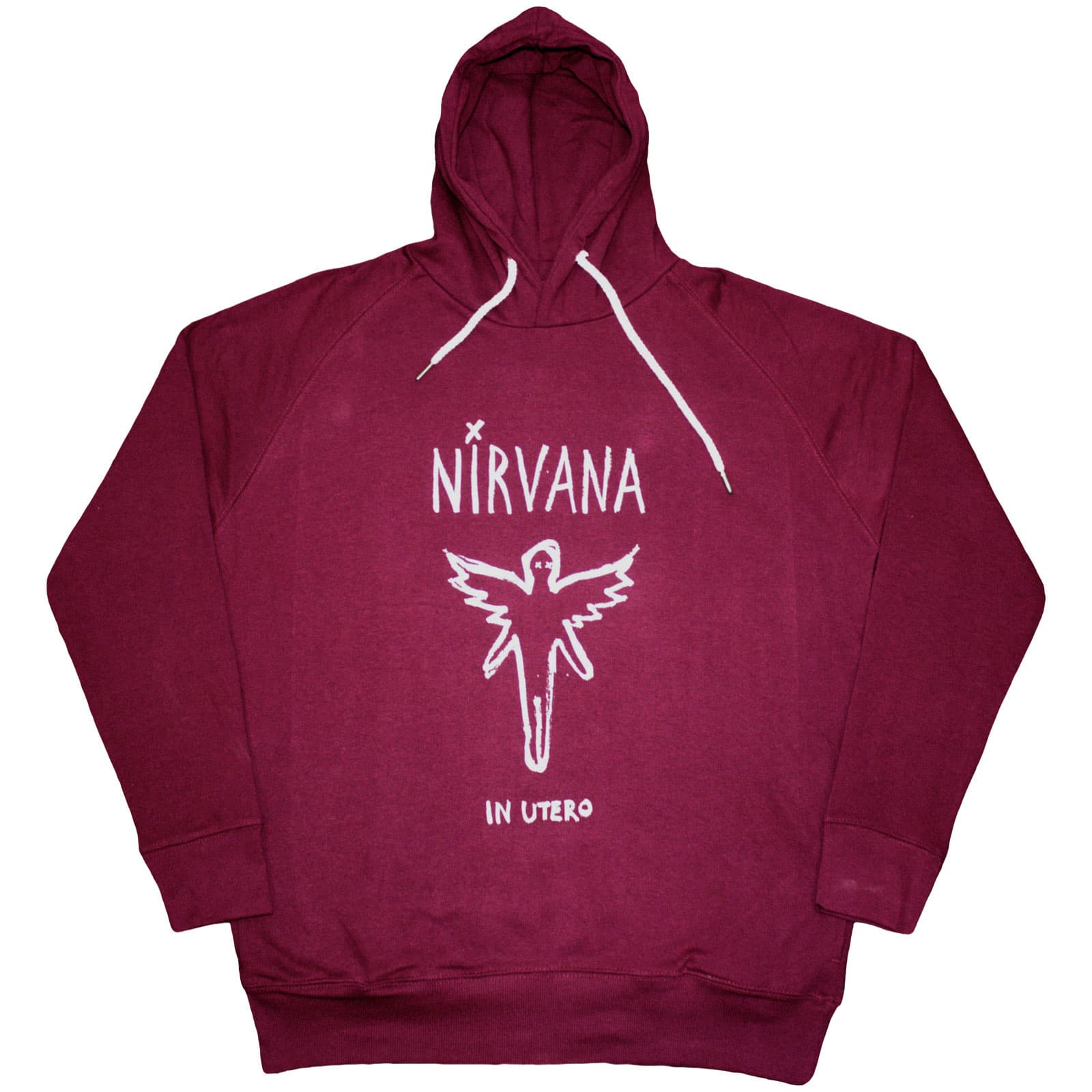 Mikina Nirvana - In Utero Outline, Unisex,Červená,L
