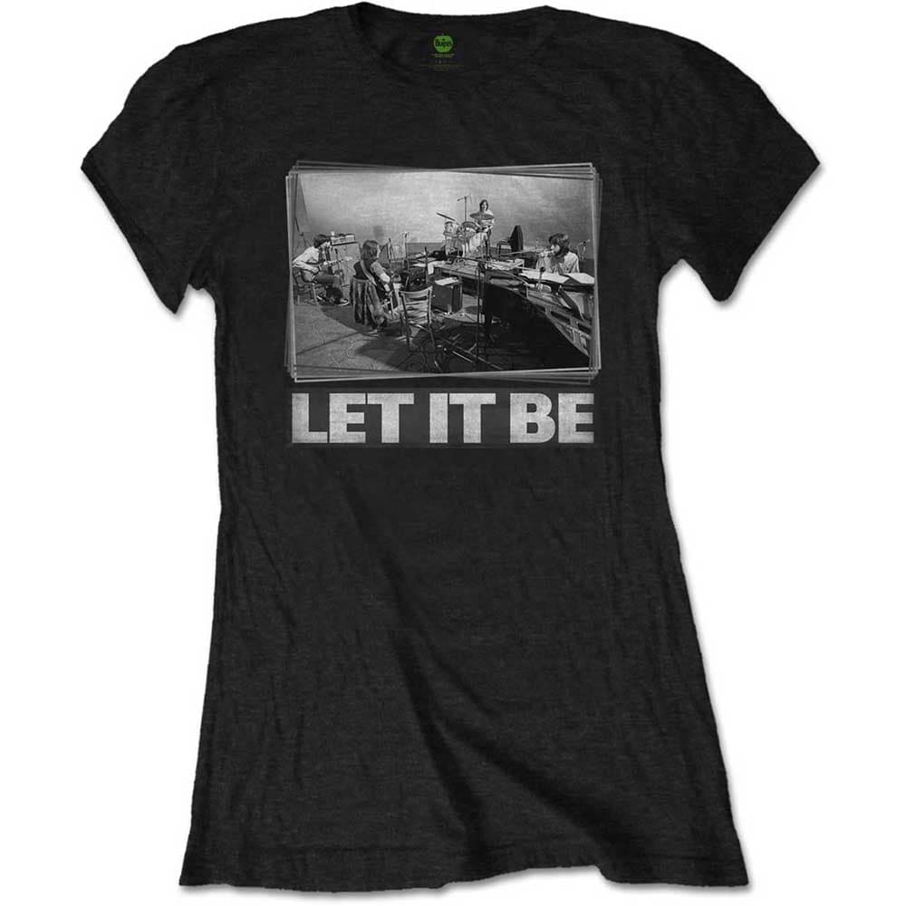 Tričko The Beatles - Let It Be Studio, Žena,Čierna,XS