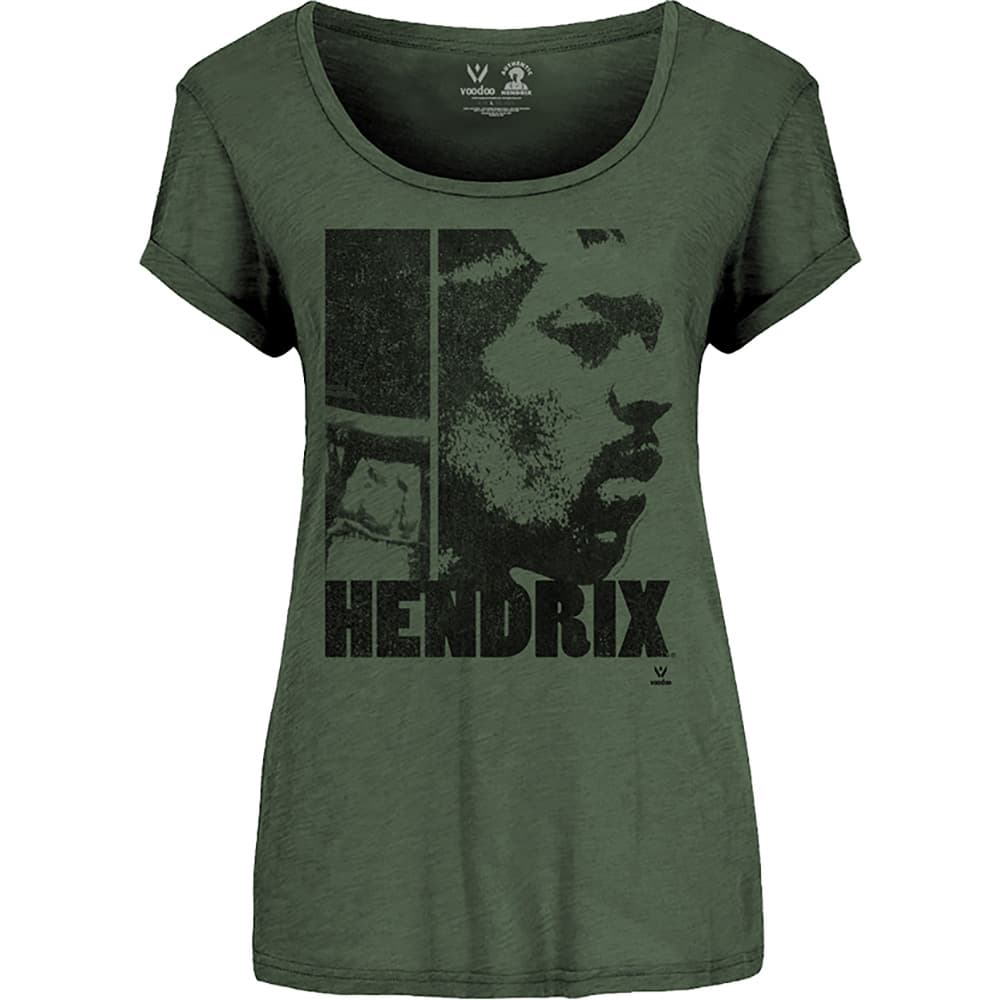 Tričko Jimi Hendrix - Let Me Live, Žena,Zelená,L