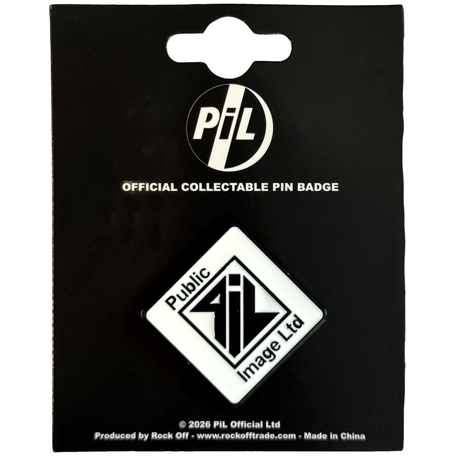 Odznak PIL Public Image Ltd - New Logo B&W