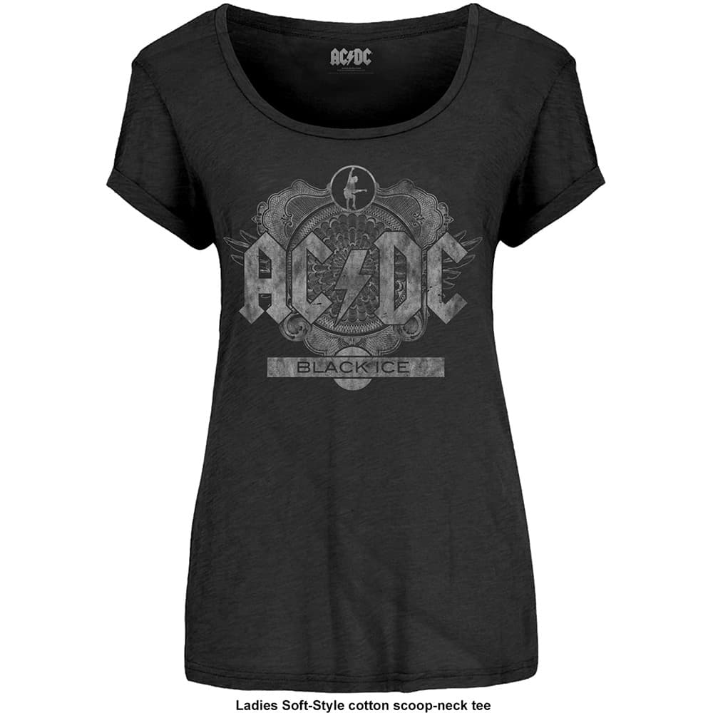 Tričko AC/DC - Black Ice, Žena,Čierna,XL