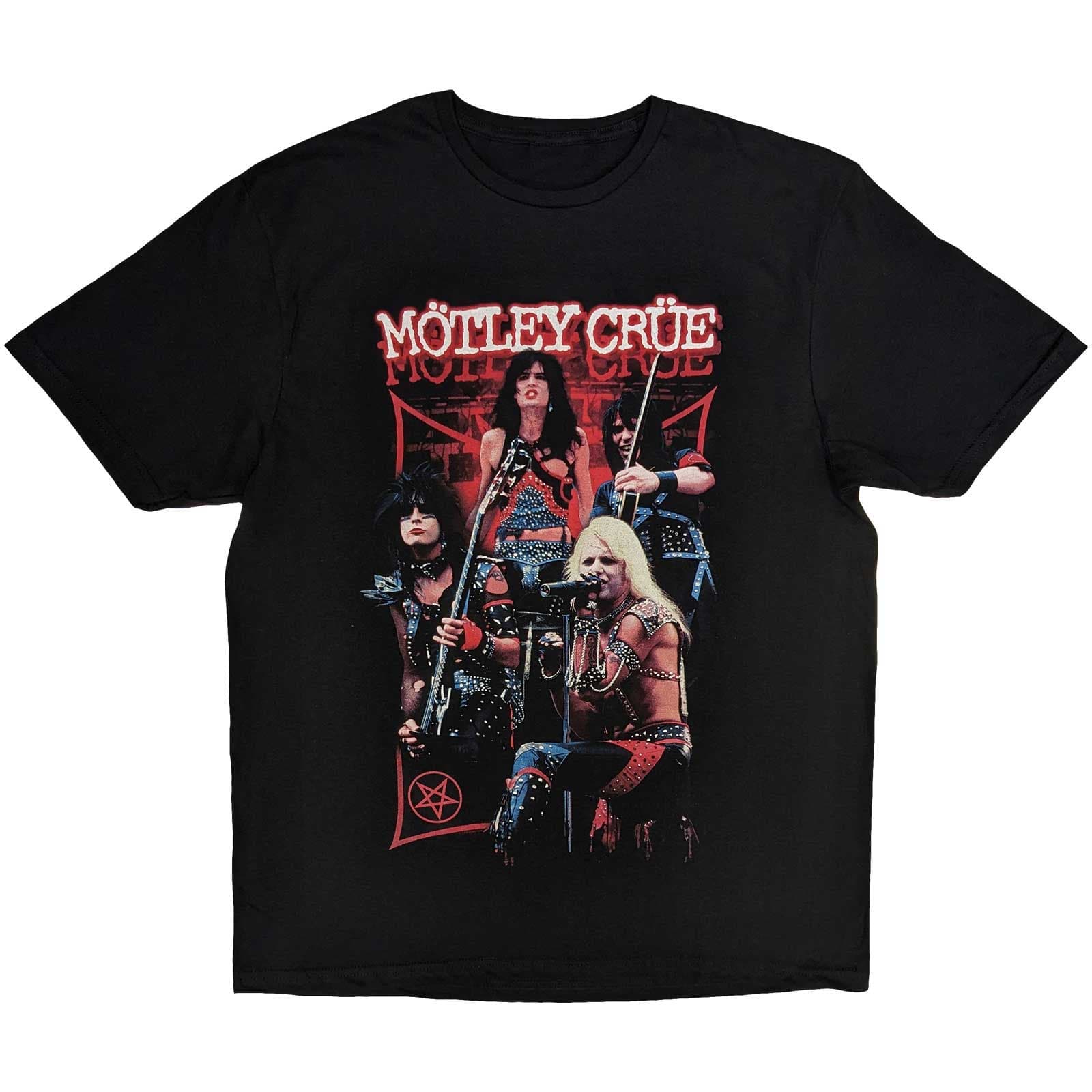 Tričko Motley Crue - Live Montage Red, Unisex,Čierna,L