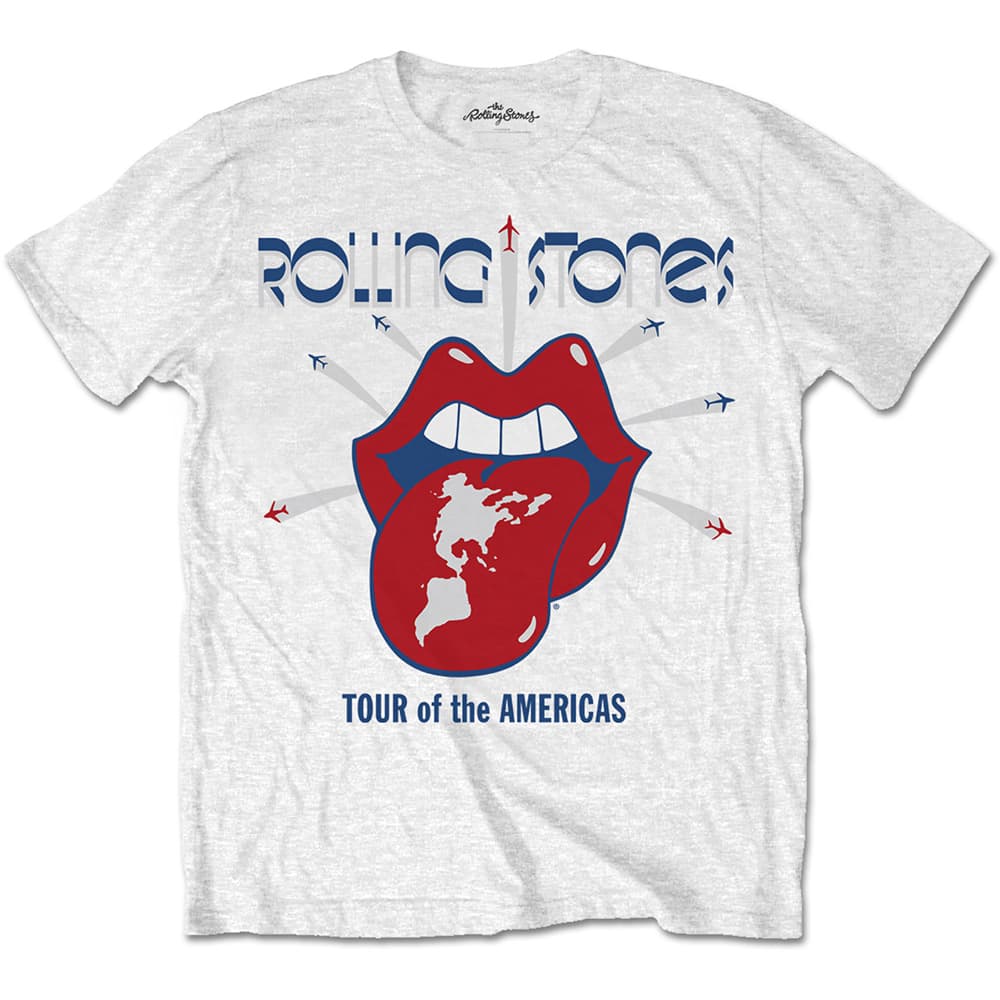 Tričko The Rolling Stones - Tour of the Americas, Unisex,Biela,S