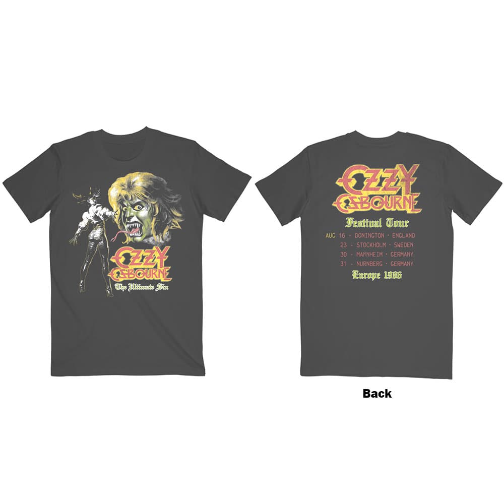 Tričko Ozzy Osbourne - Ultimate Remix, Unisex,Šedá,M