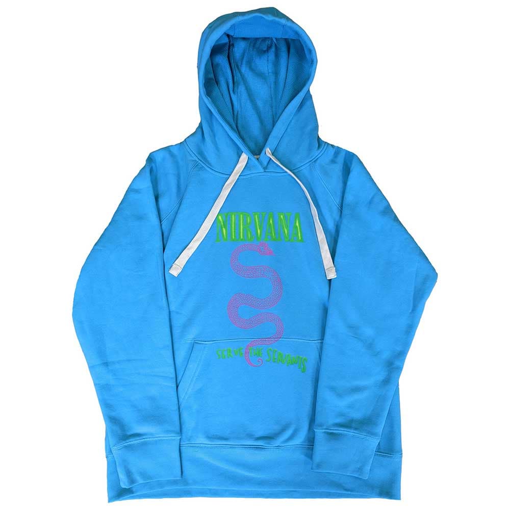 Mikina Nirvana - Serve The Servants Neon, Unisex,Modrá,M