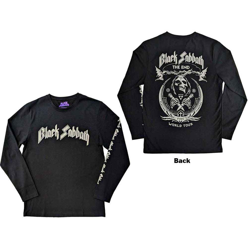 Tričko s dlhým rukávom Black Sabbath - The End Mushroom Cloud, Unisex,Čierna,L