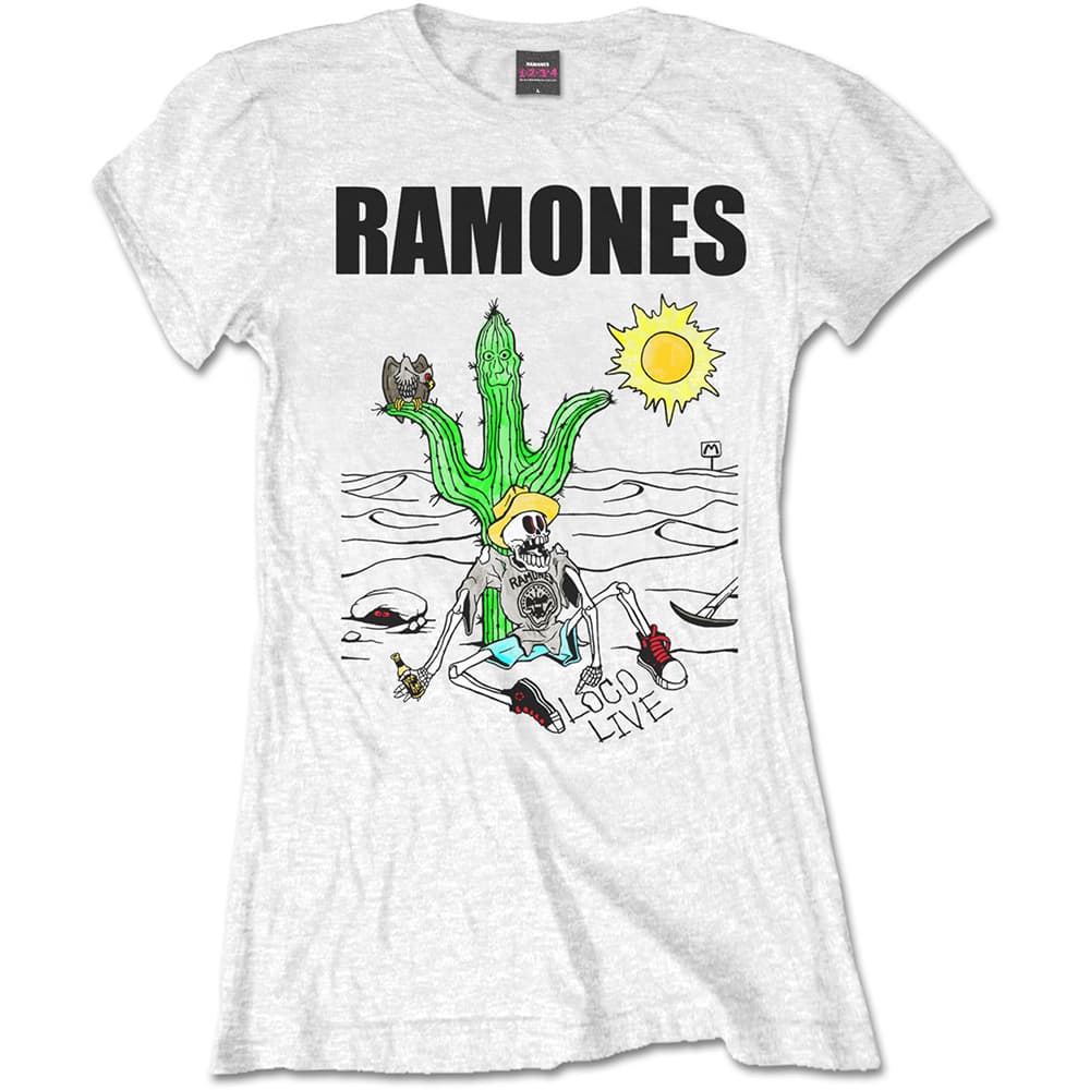 Tričko Ramones - Loco Live, Žena,Biela,M