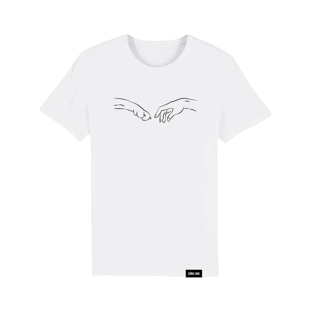 Tričko Labka Hore - Labka Hore, Unisex,Biela,S