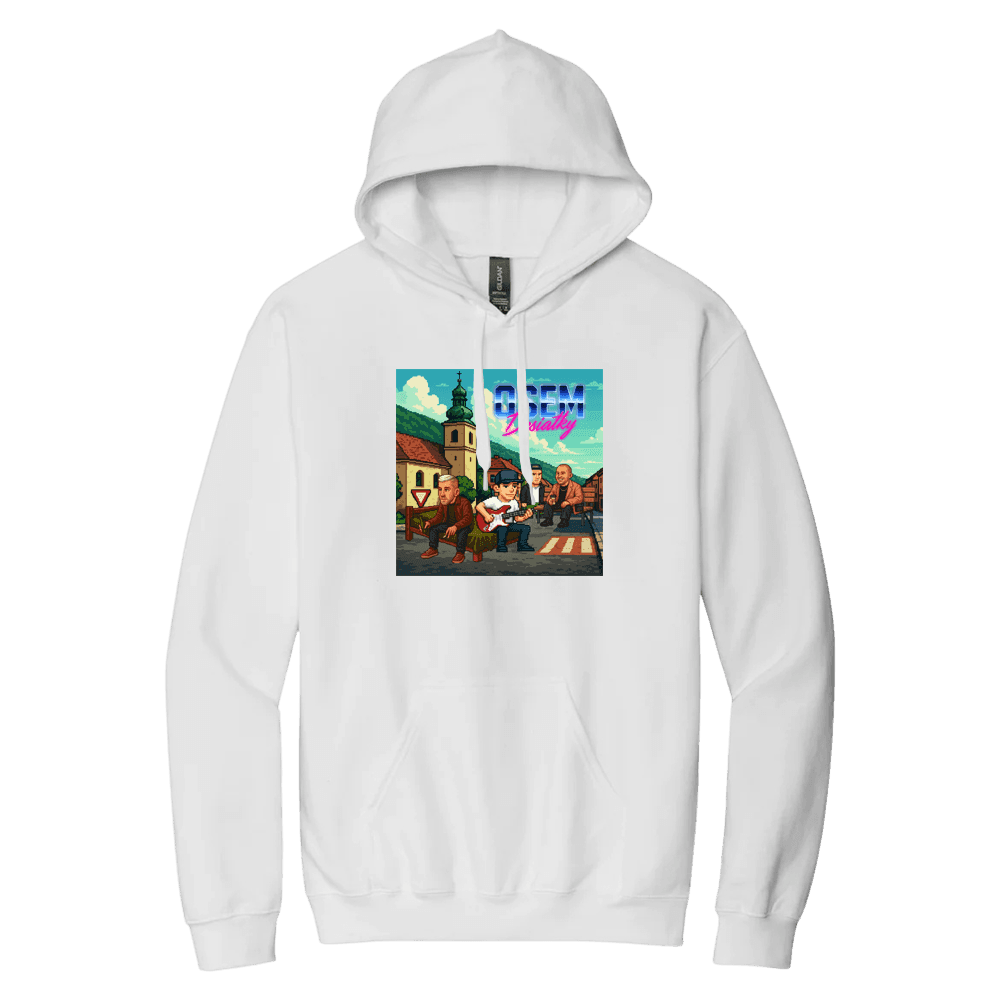 Mikina Moja Reč - Delik & Bengerer - Osemdesiatky, Unisex,Biela,M