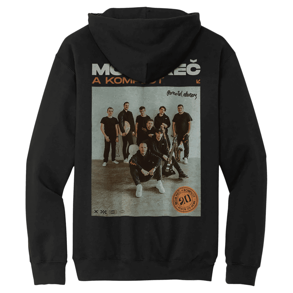 Mikina Moja Reč - 20 rokov od dema - bez rukávov, Unisex,Čierna,S