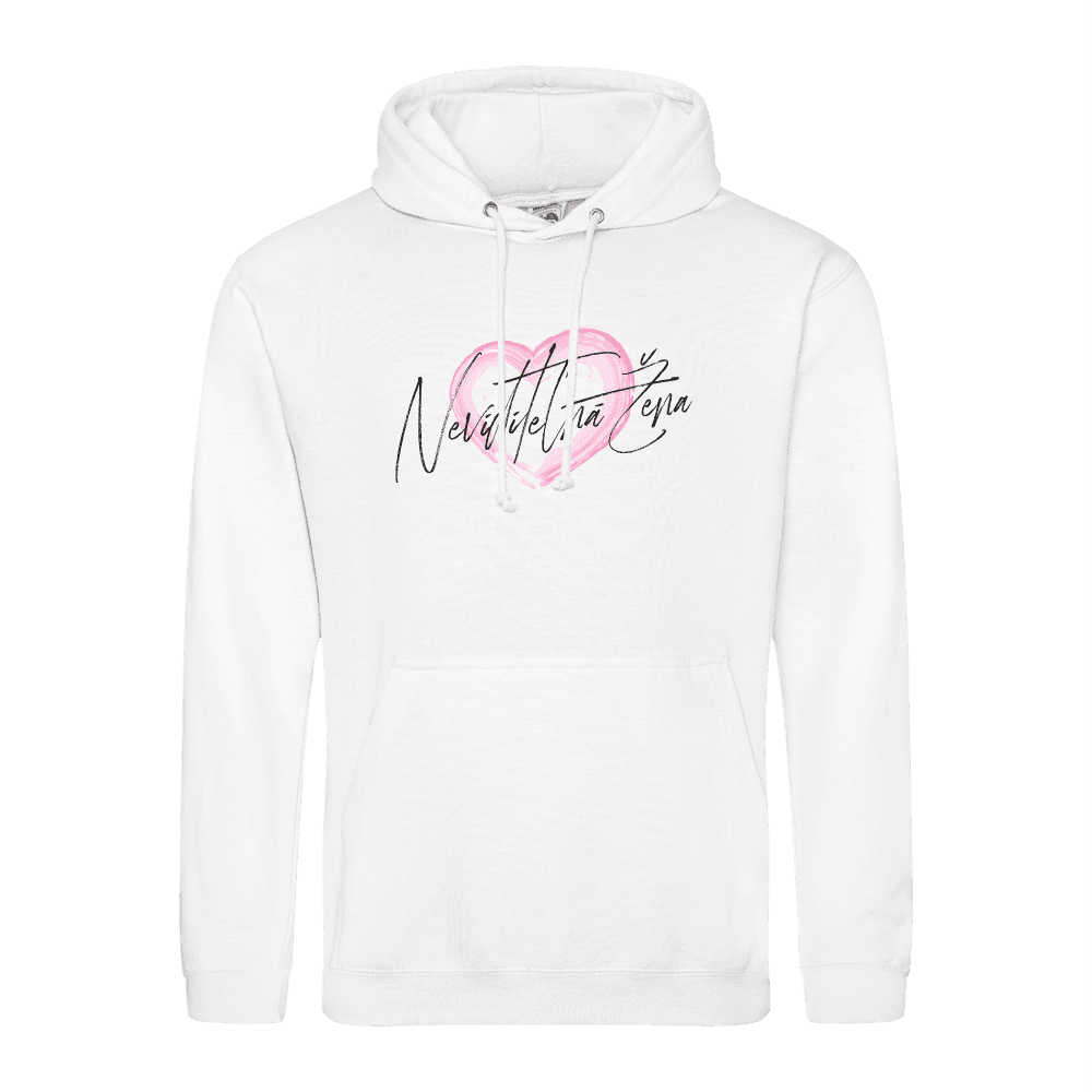 Mikina Morena - Neviditeľná Žena - Valentine Edition, Unisex,Biela,S