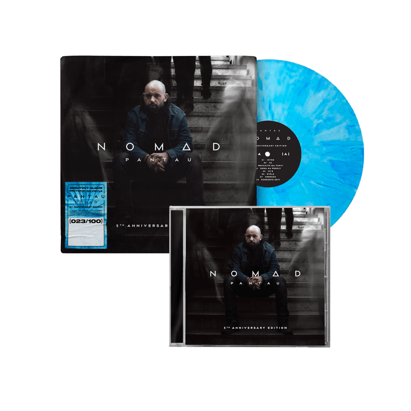 Balík PanTau - Pantau - Nomad (5th Anniversary Edition) (Transparent Blue Marbled Vinyl) + CD Nomad (5th Anniversary Edition)