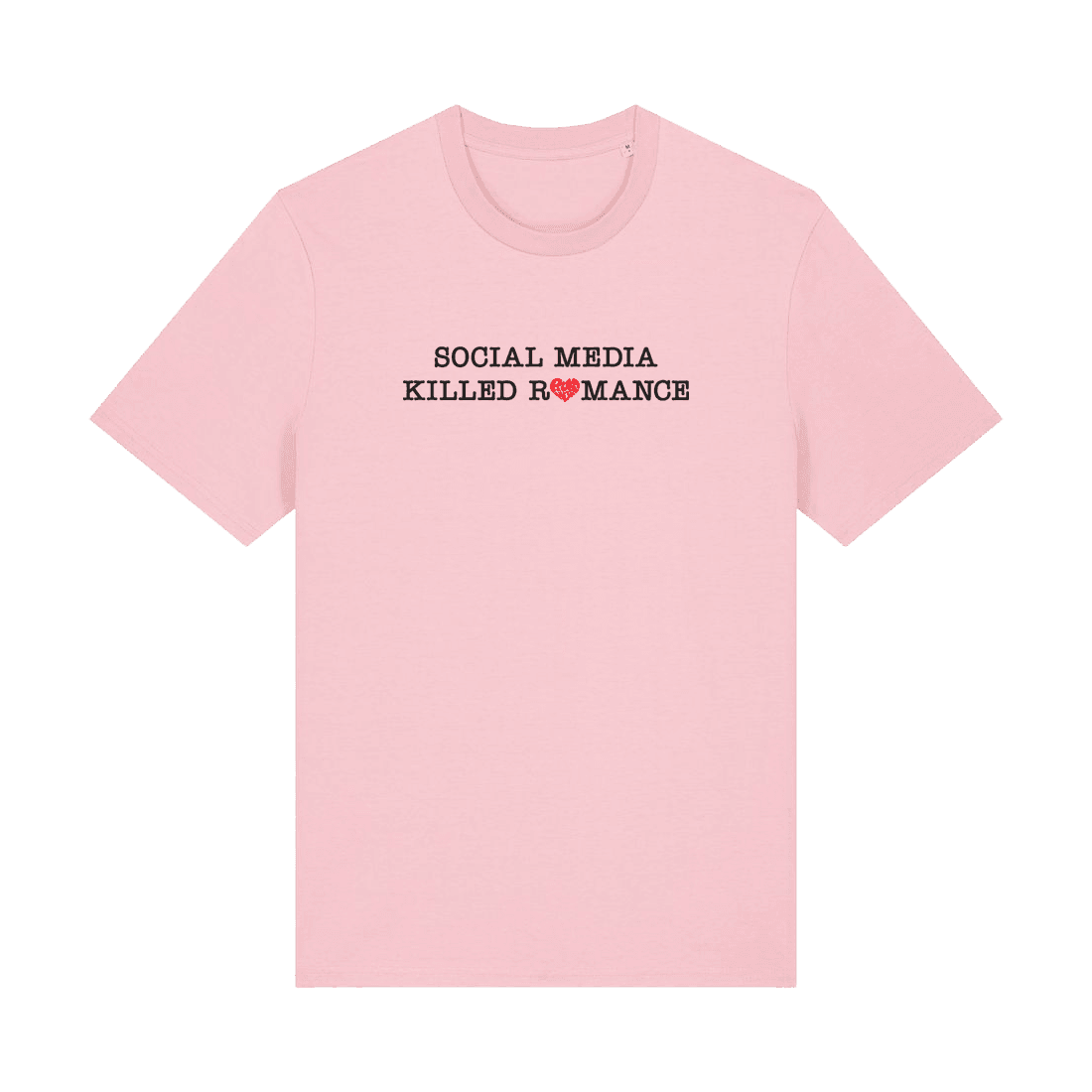 Tričko Ruka Hore - Social Media Killed Romance, Unisex,Cotton Pink,3XL
