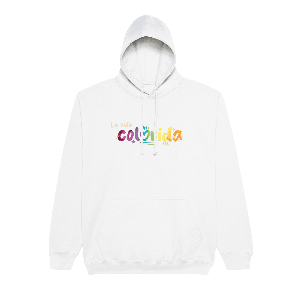 Mikina Sarah C - La vida colorida, unisex,Biela,M
