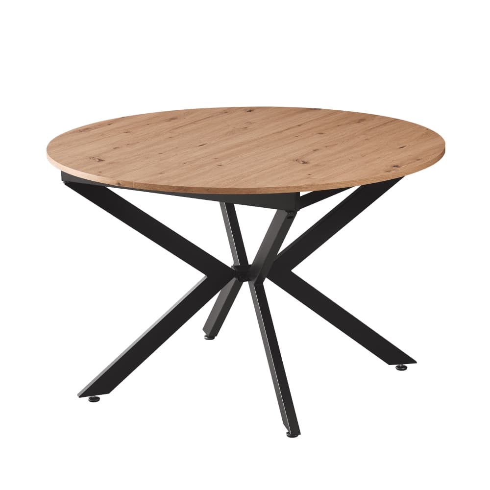 KONDELA Abero Typ 1 rozkladací jedálenský stôl dub artisan / čierna