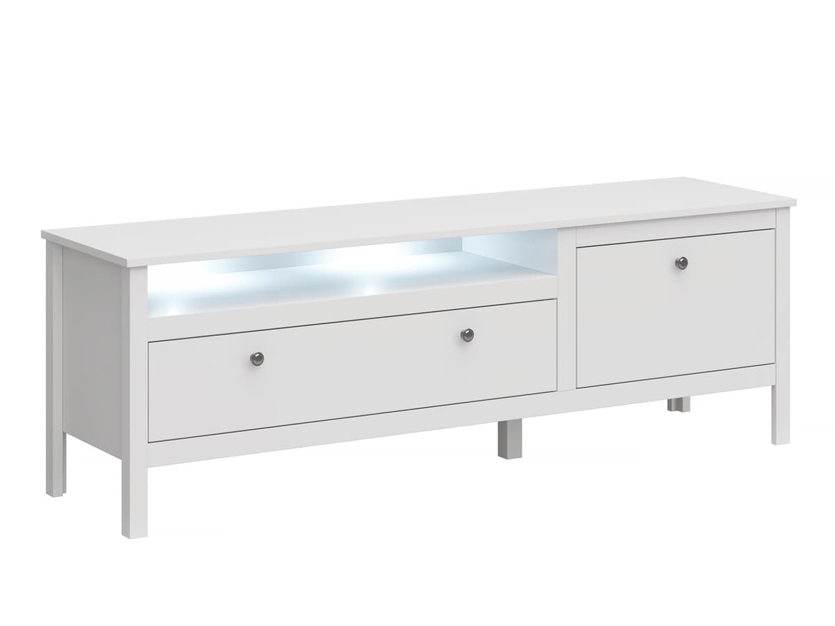 KONDELA Olje 1S1K/160 tv stolík biela