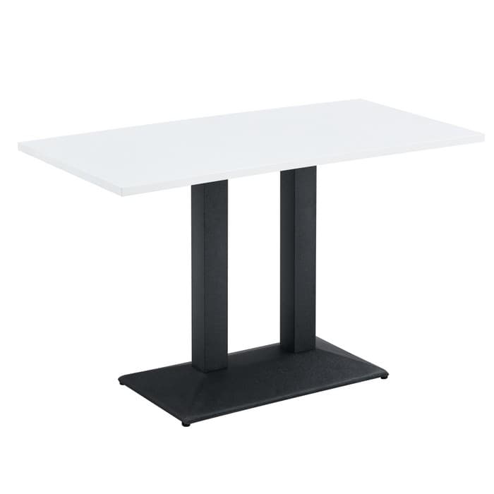 KONDELA Rinaldo Typ 2 jedálenský bistro stôl 120x60 cm biela / čierna
