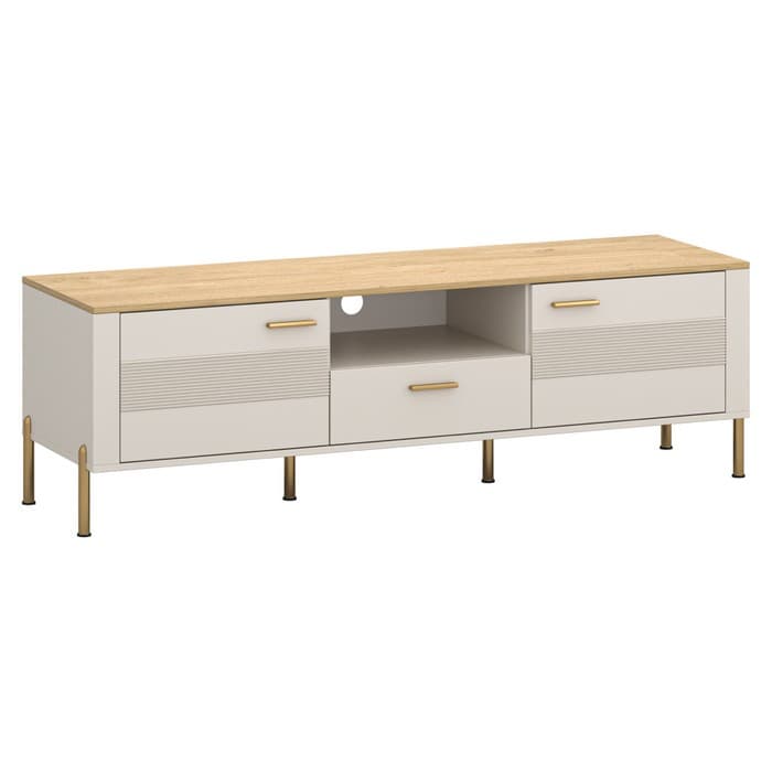 KONDELA Runol 2D1S tv stolík kašmír / dub kamenný