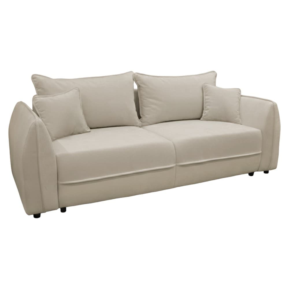 KONDELA Vebi Big Sofa rozkladacia pohovka s úložným priestorom krémová