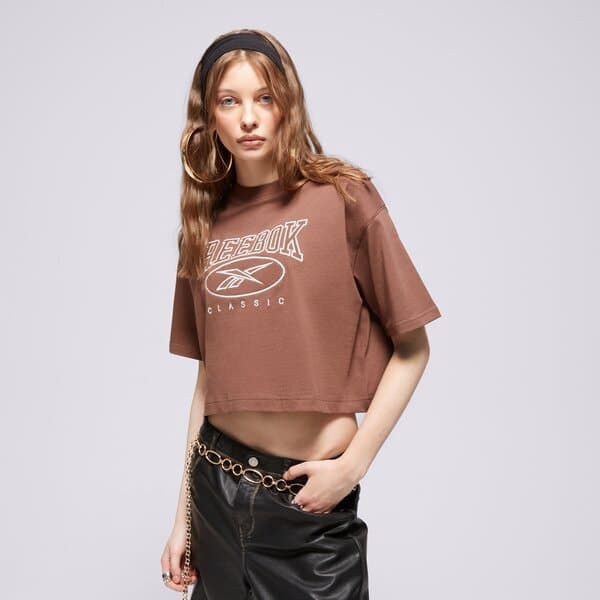 Reebok Cl Ae Big Logo Crop Tee Hnedá EUR L