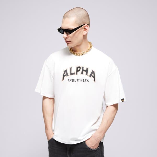 Alpha Industries College T Biela EUR M