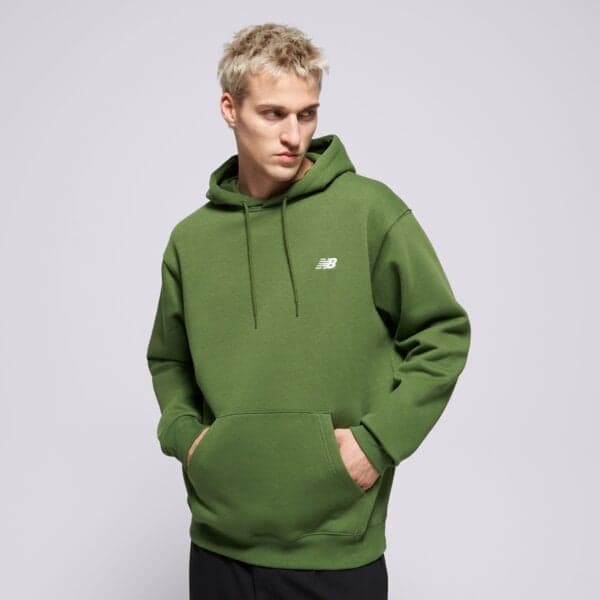 New Balance S Kapucňou Sport Essentials Fleece Hoodie Zelená EUR S